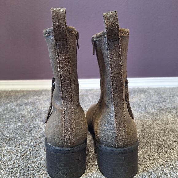Clarks 9.5 Nevella Dovan grey suede booties boot shoes - Picture 5 of 8